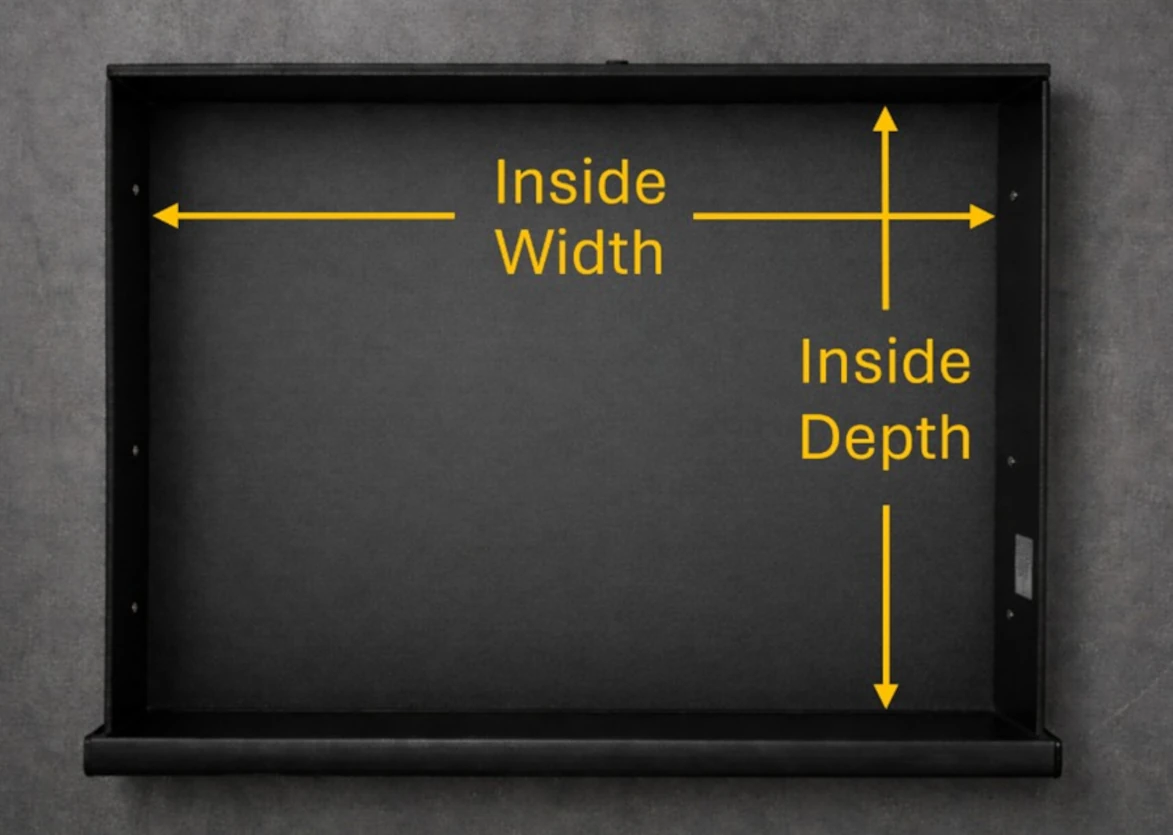 Drawer dimension measurement example